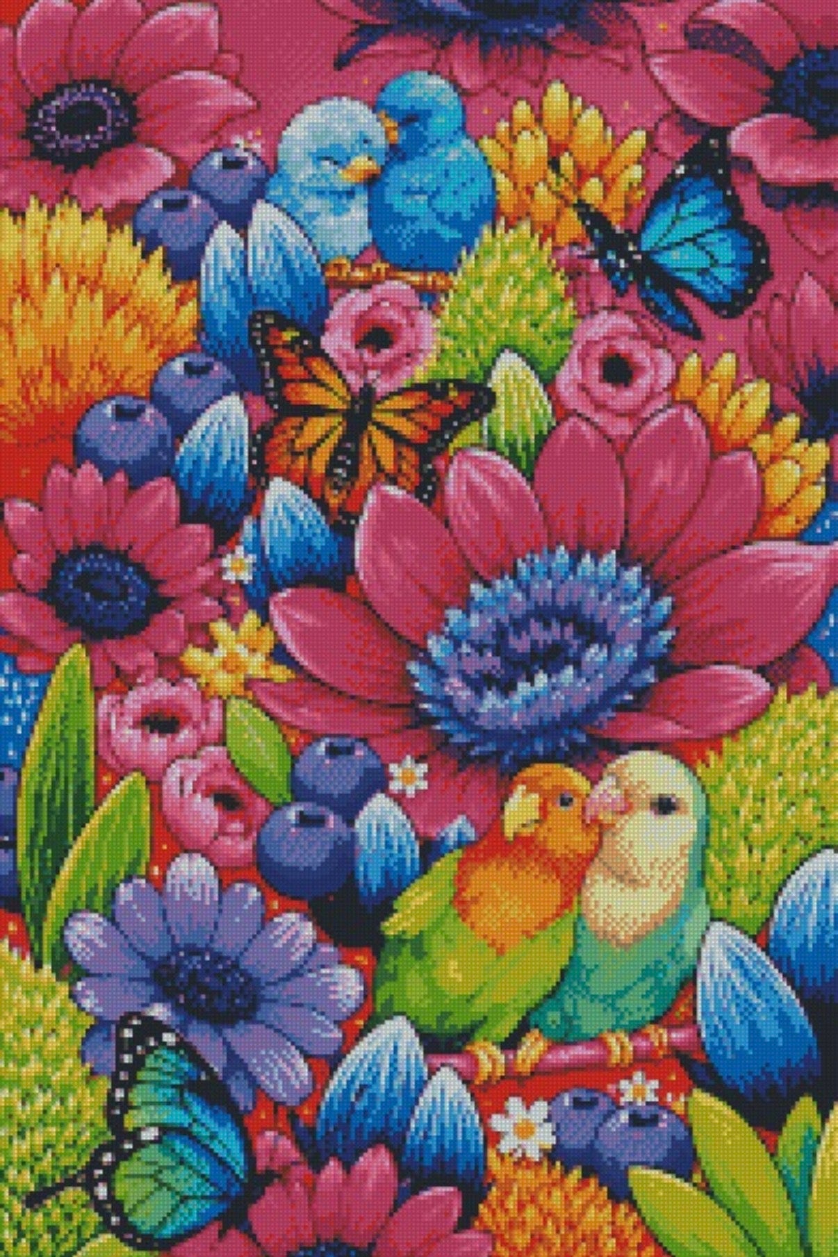 CADSZ - 056 Love Birds | Full Fairy Dust Diamond Painting Kit