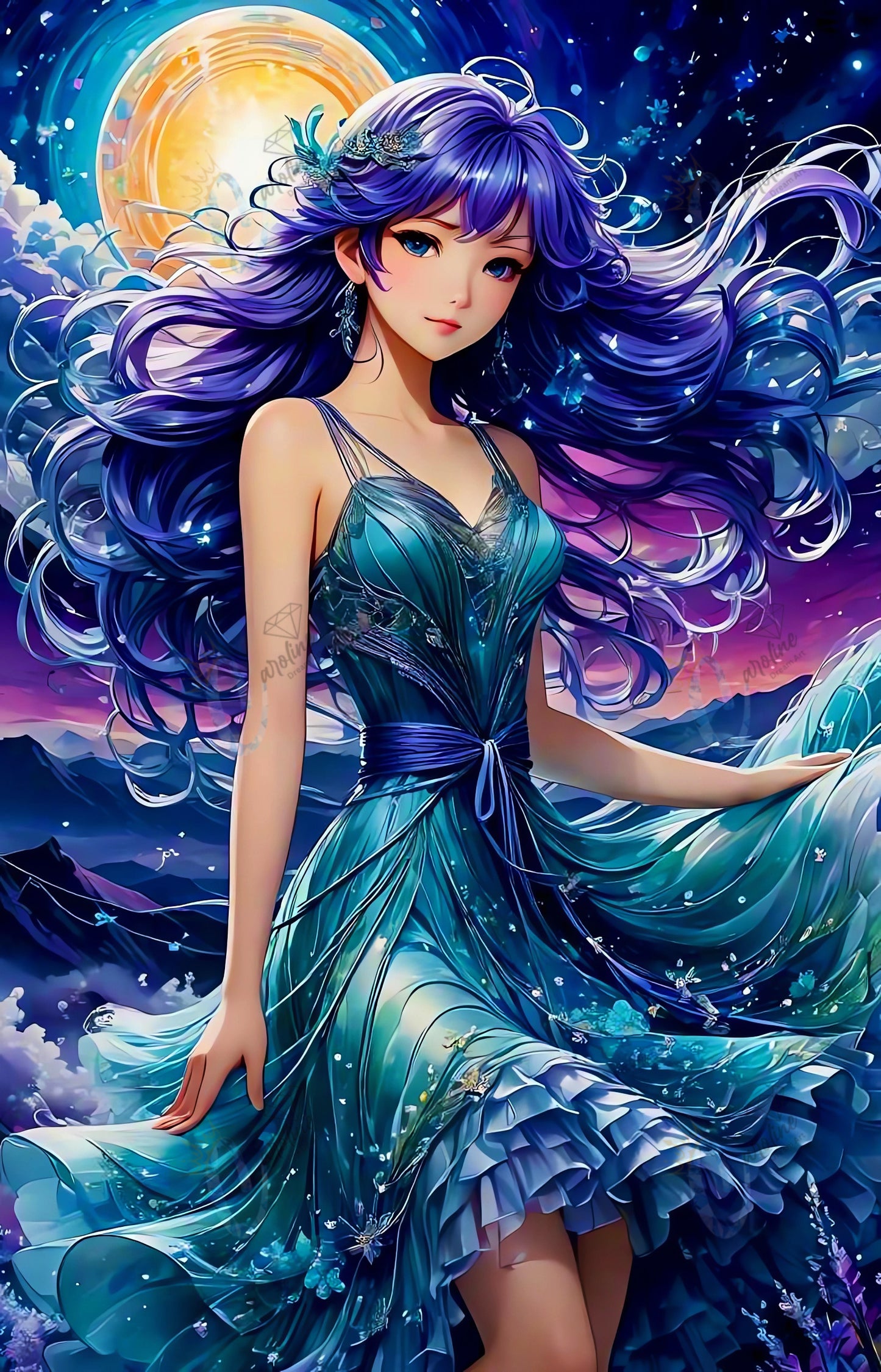 CDMH - 21 Mystic Blue Elite Diamond Painting