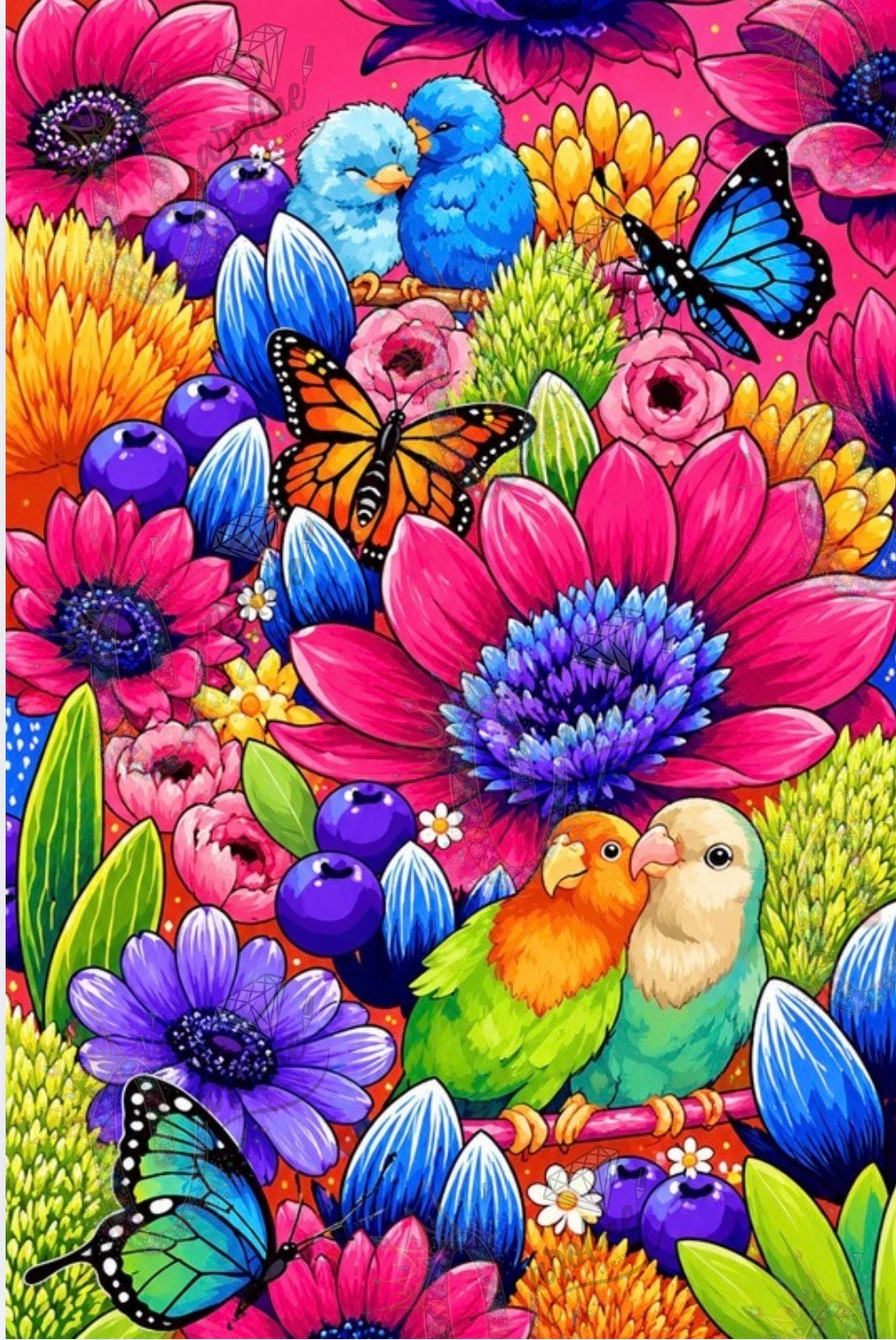 CADSZ - 056 Love Birds | Full Fairy Dust Diamond Painting Kit