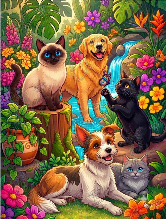 CADSAZCXY - 054 Happy Fur Babies Diamond Painting Kit