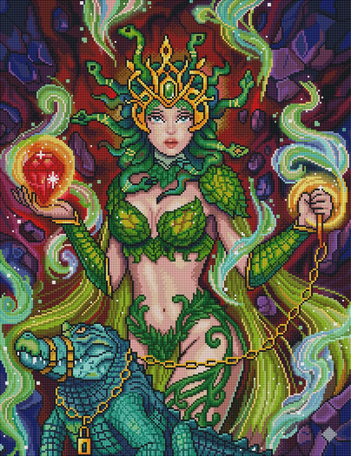 CADS - 037 MedusaCrocs Diamond Painting Kit