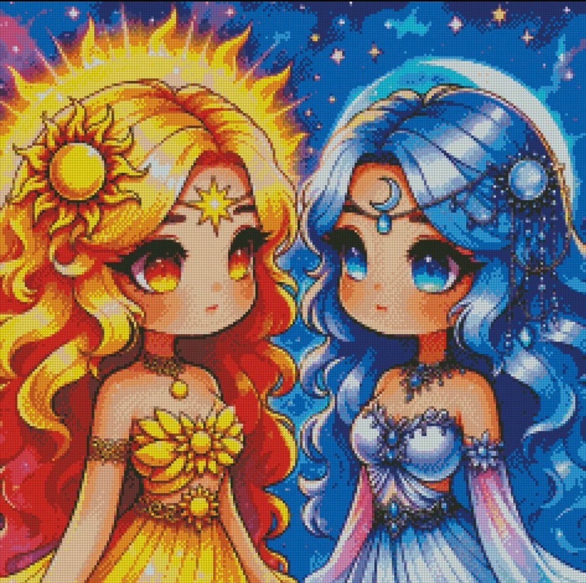 CADSZ - 057 Sol & Luna | Full Fairy Dust Diamond Painting Kit