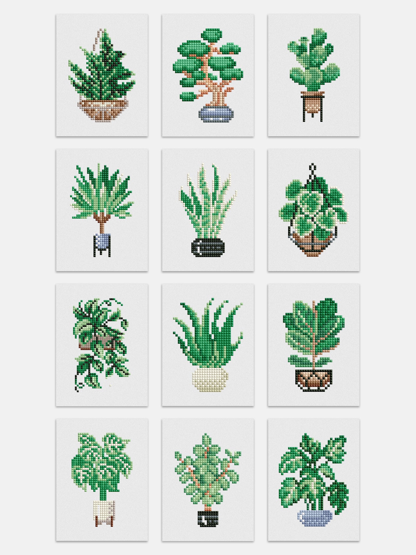 SW-MINI-04 Plants 12 pcs Diamond Painting Minnies
