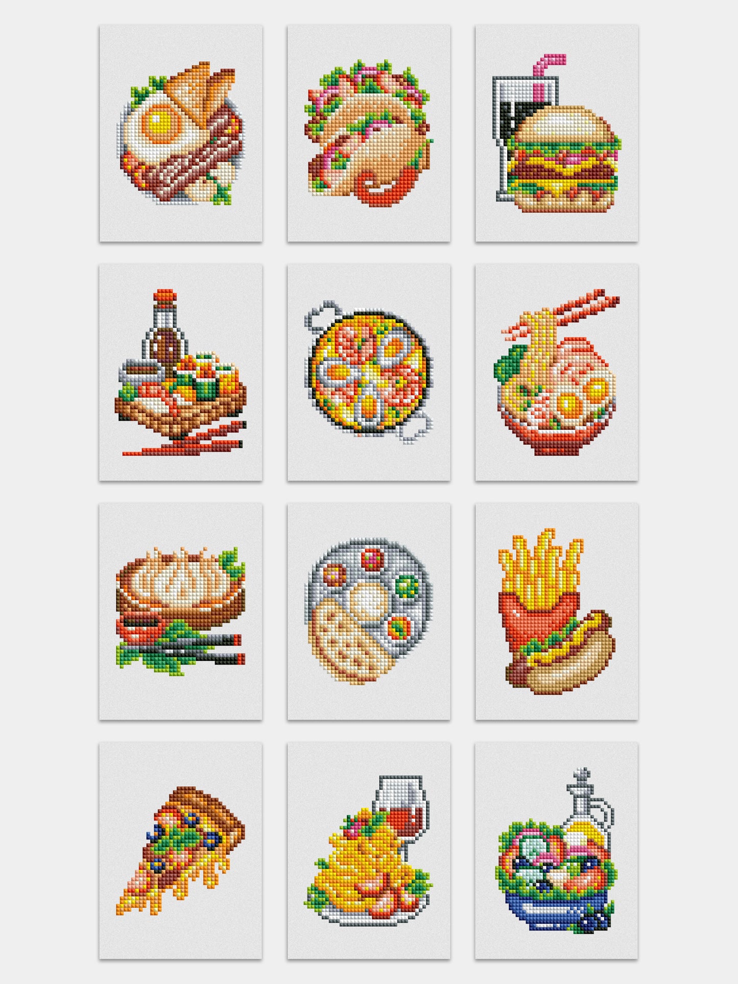 SW-MINI-09 Foodie 12 pcs Diamond Painting Minnies